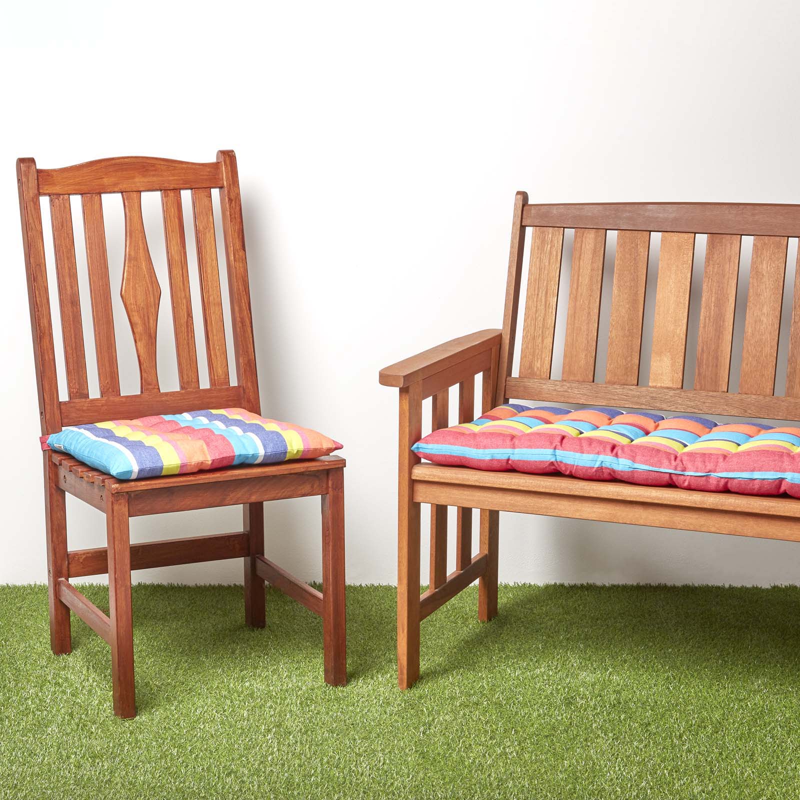 Striped Bench Cushion 2 & 3 Seater | 2 | Multi Colour