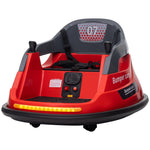 Kids Bumper Car W/ 360-degree Rotation Spin, Lights, Music | Red