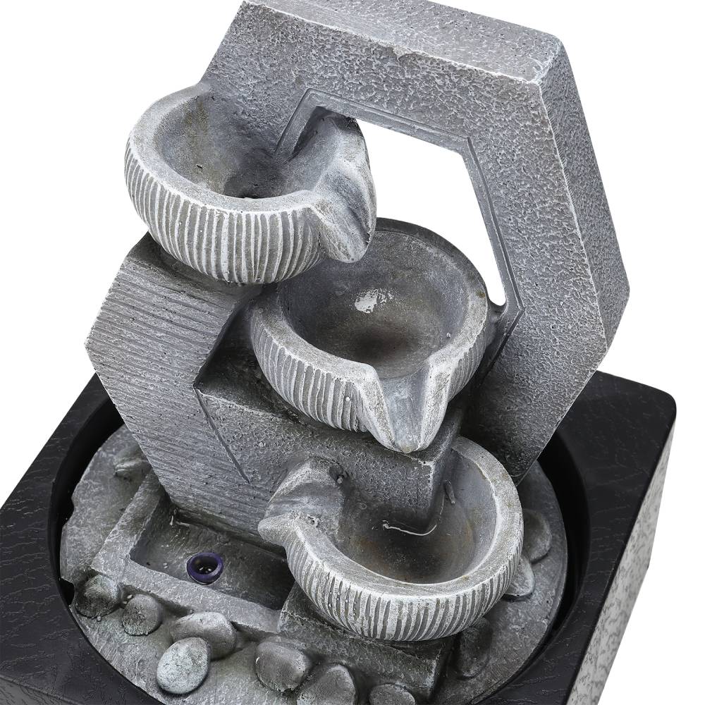 Cascade Tabletop Fountain Water Feature With Led Light