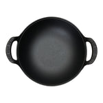 32cm/34cm/36cm Dia Cast Iron Wok With Dual Handles | Small