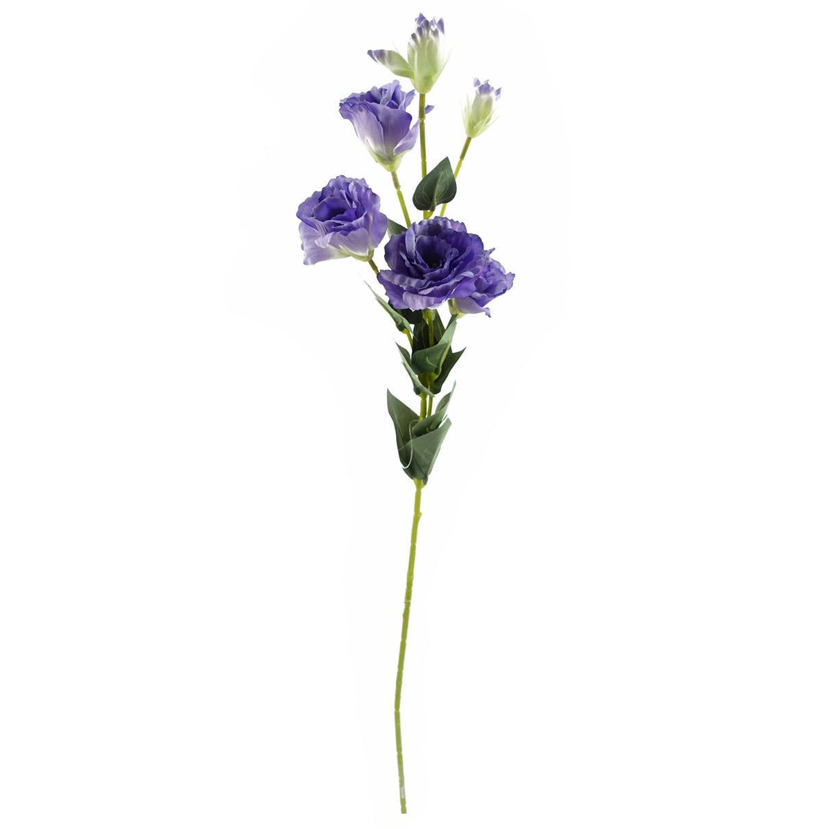 Pack Of 6 X 80cm Artificial Purple Wild Rose Stem 36 Flowers