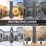 3 M Cantilever Parasol, Offset Umbrella With Cover And Wind Ropes | Khaki