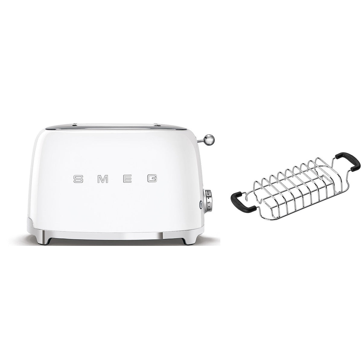 Tsf01 2 Slice Toaster With Bun Warmer Set | White