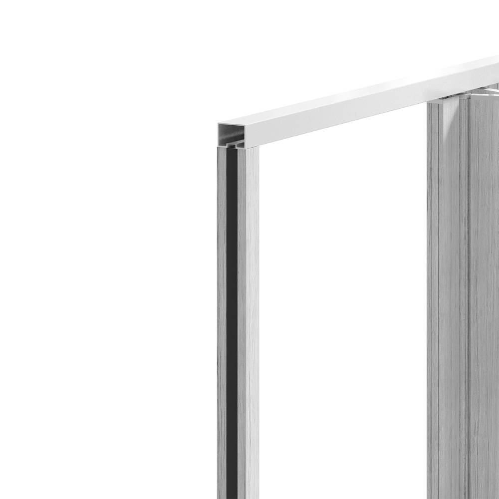 84.5cm W X 203cm H White Matte Wood Grain Glass Folding Door – Frosted Glass, Modern Interior Door