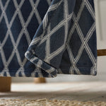 Longstone Printed Heavyweight Supersoft Fleece Throw | 150cm x 180cm | Navy Blue