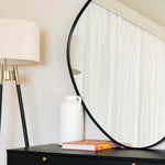 Izumi - Metal Irregular Pebble Mirror | 120cm x 90cm | Black