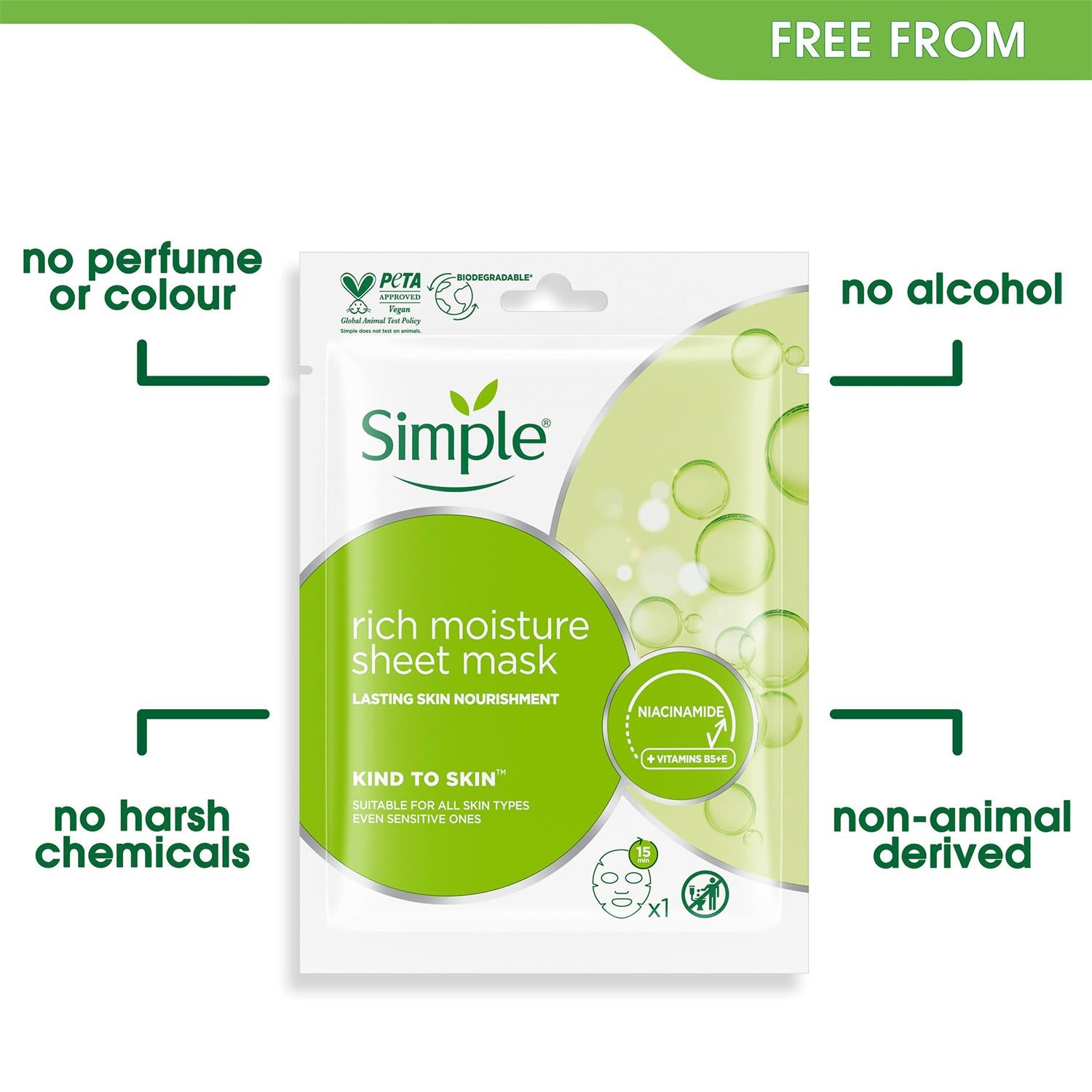 Simple Micellar Water Sheet Mask & Biodegradable Wipes Bundle