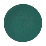 Handmade Woven Braided Oval Rug | 150cm | Forest Green