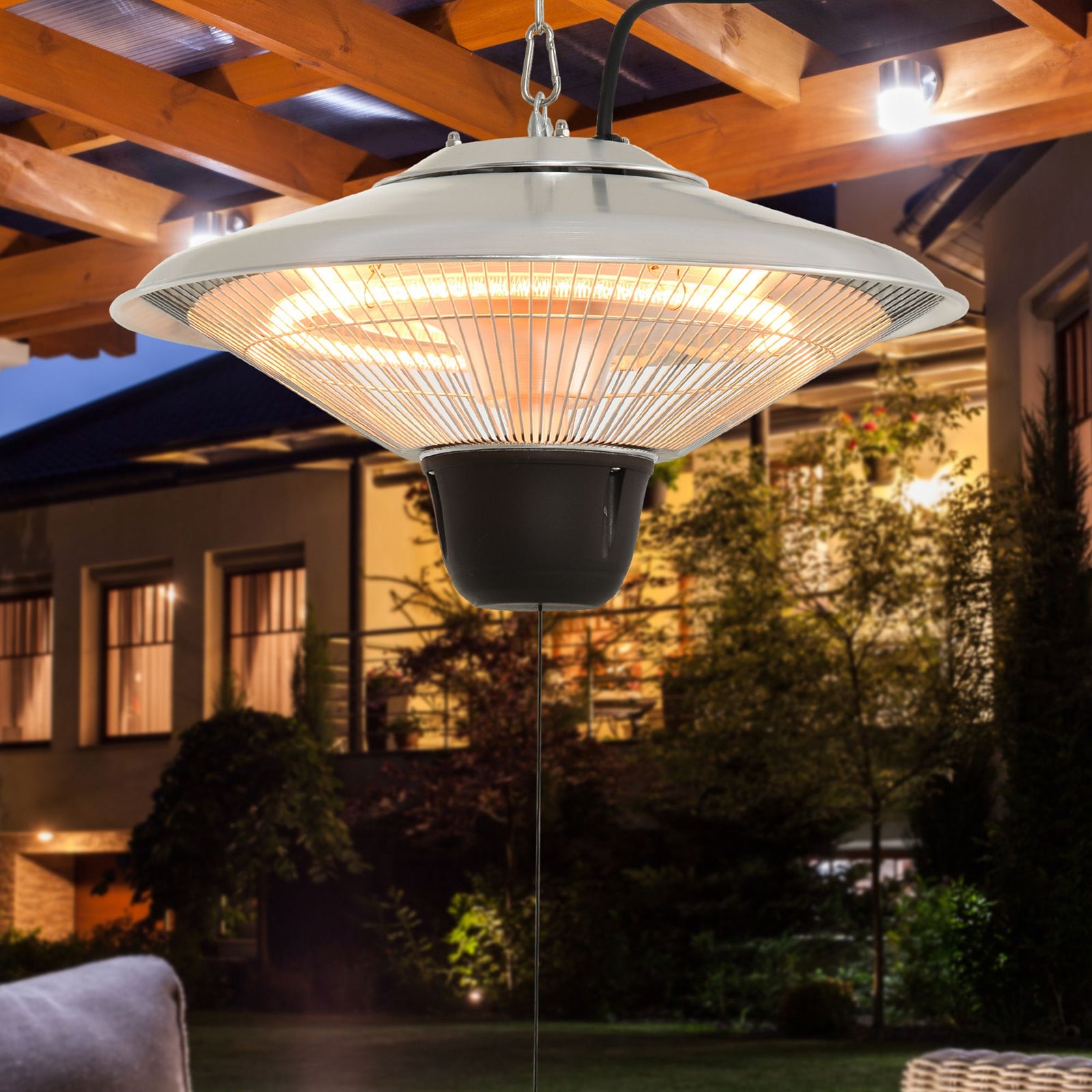 1500w Hanging Halogen Heater W/ Switch