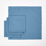 Plain Cotton Fabric 4 Napkins Set | 45cm x 45cm | Airforce Blue