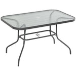 Aquatex Glass Garden Table Curved Frame With Parasol Hole