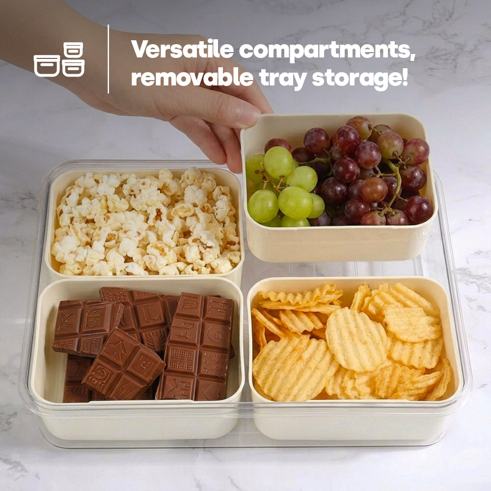 Livivo 4 Compartment Snack Organiser Box Bpa Free Container