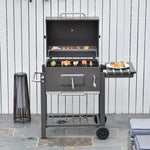 Bbq Trolley W/ Adjustable Charcoal Grate