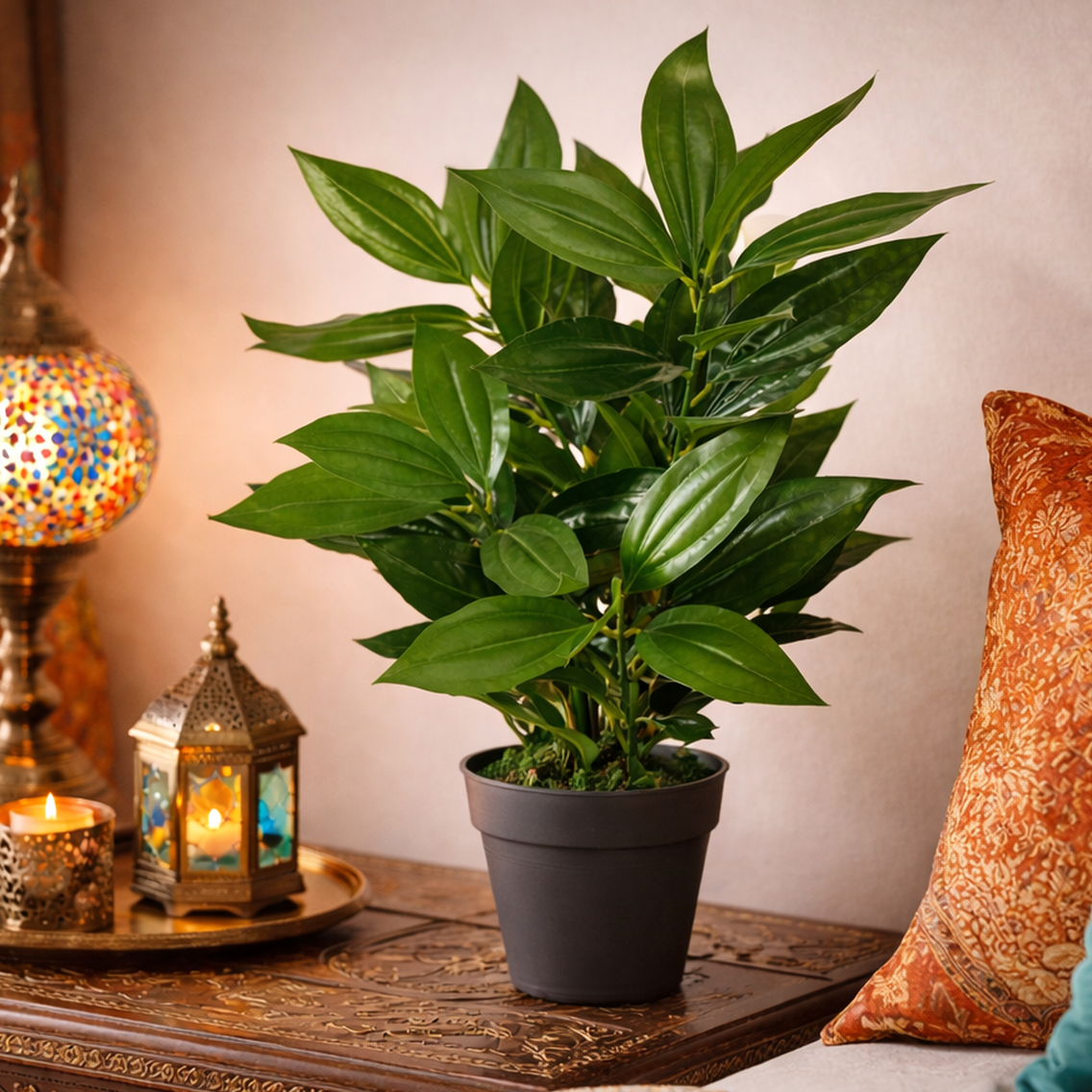 70cm Uk Realistic Large Artificial Foliage Plant With Pot