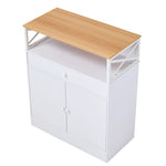 Breeins Modern White Sideboard With Open Shelf, 1 Drawer & 2-door Cabinet