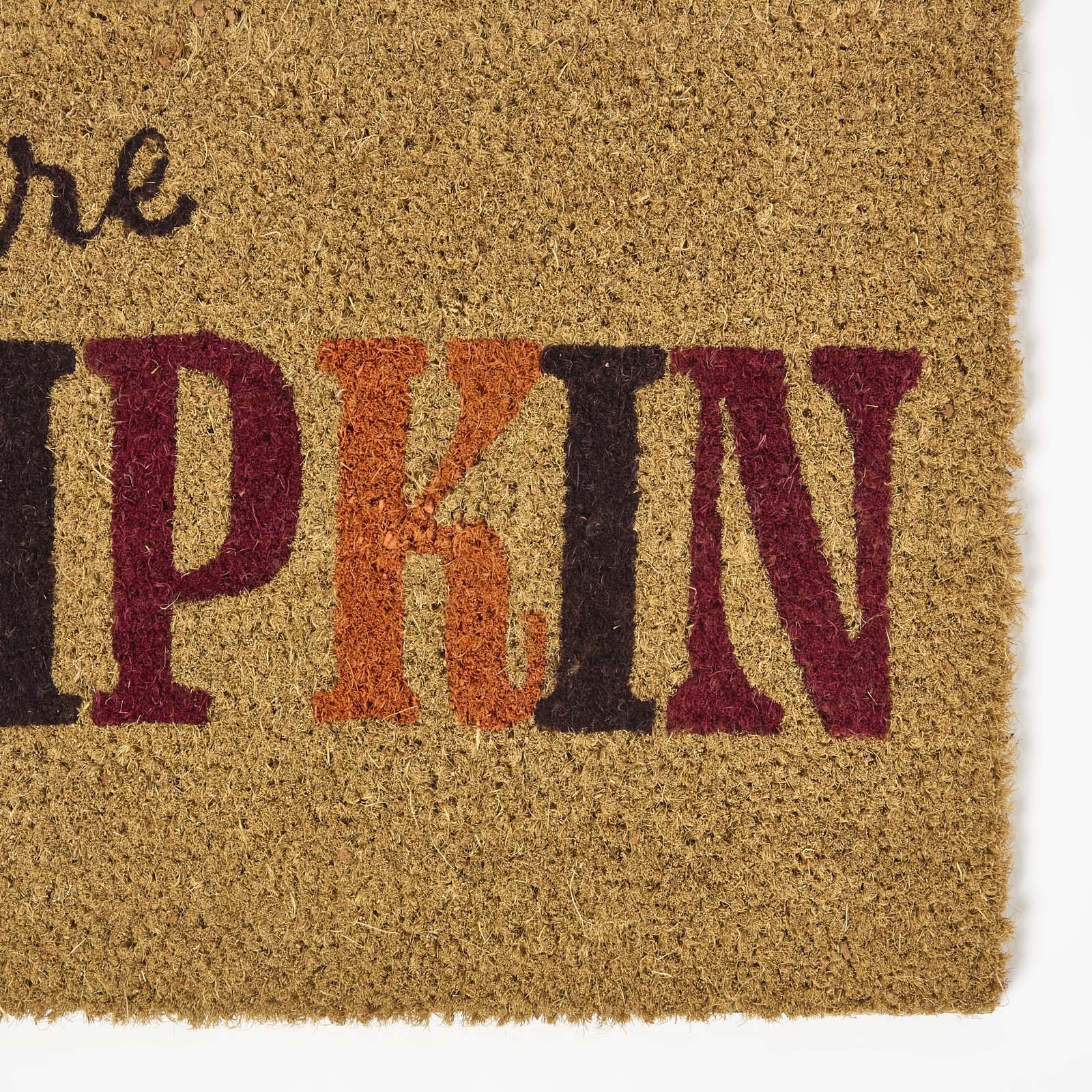 HOMESCAPES Hey There Pumpkin Non-slip Coir Doormat, 40 X 60 Cm