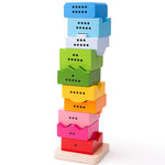 Wooden Number Tower Game, Includes 11 Play Pieces