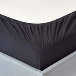 Egyptian Cotton Deep Fitted Sheet 200 Tc | Single | Black