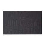 HOMESCAPES Black Pvc Welcome Door Mat