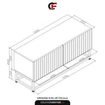 Ripple Tv Unit 100cm - Fluted Design | Large-Medium | Dark Grey