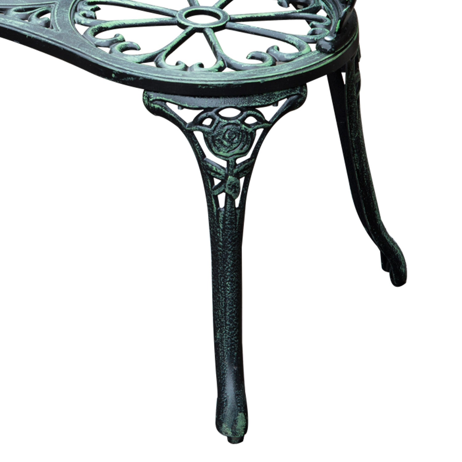 Garden Bench Antique Rose Style Aluminium