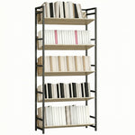 Bookcase Anti-slip Design 5-tier | Oak