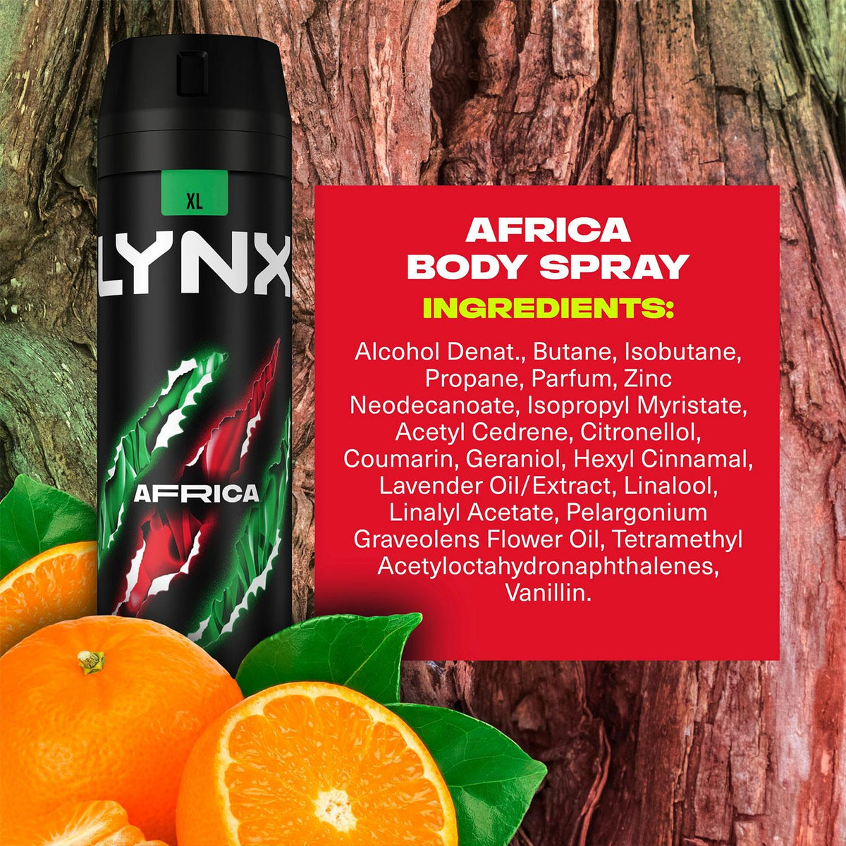 Xl Africa Body Spray 48h Fresh Mandarin & Sandalwood Scent Deo, 200ml | Set of 30