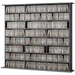 Dvd Storage Unit, Media Storage Shelf With 24 Compartments | Black