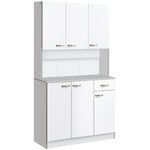 Kitchen Storage Cabinet With 6 Doors Drawer Adjustable