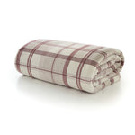 Hounds Check Throw Burgundy – 140x180cm Soft Blanket | 140cm x 180cm | Burgundy