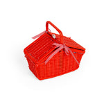 Red Wicker Basket And Tea Set, Pretend Play, Role Play Toys