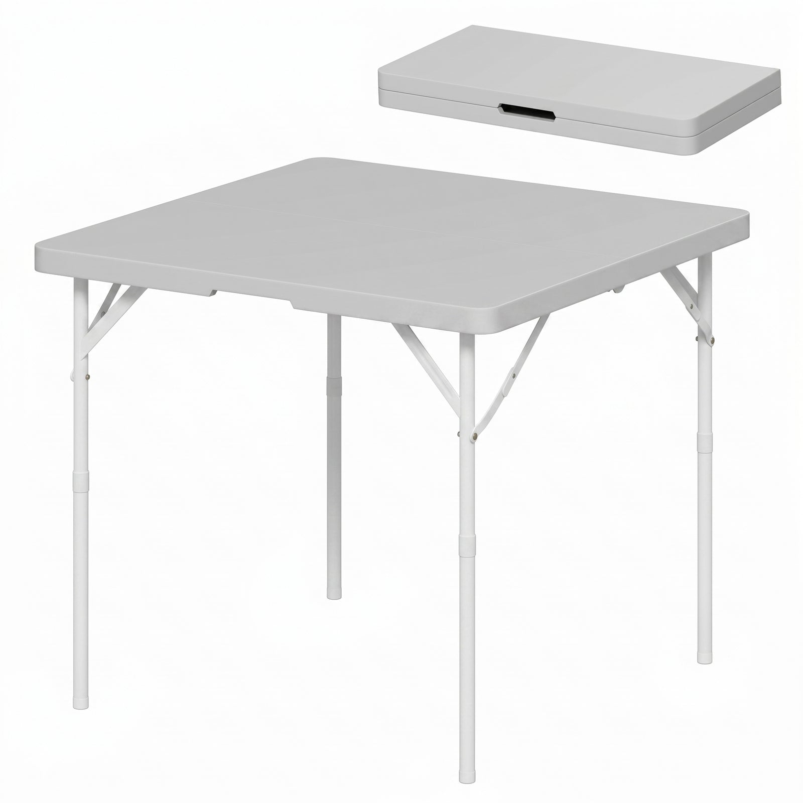 3ft Folding Camping Table W/ 2 Adjustable Height | Dark Gray