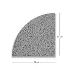 Spaghetti Anti Slip Quadrant Shower/Bath Mat | 53cm x 53cm | Grey