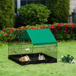 Rabbit Cage Guinea Pig Small Animal Playpen Water Proof Roof 90x75x75 Cm