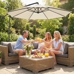 3 M Garden Cantilever Parasol With Cover, Rotation | Cream