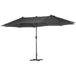 4.6m Double-sided Sun Umbrella W/ Base