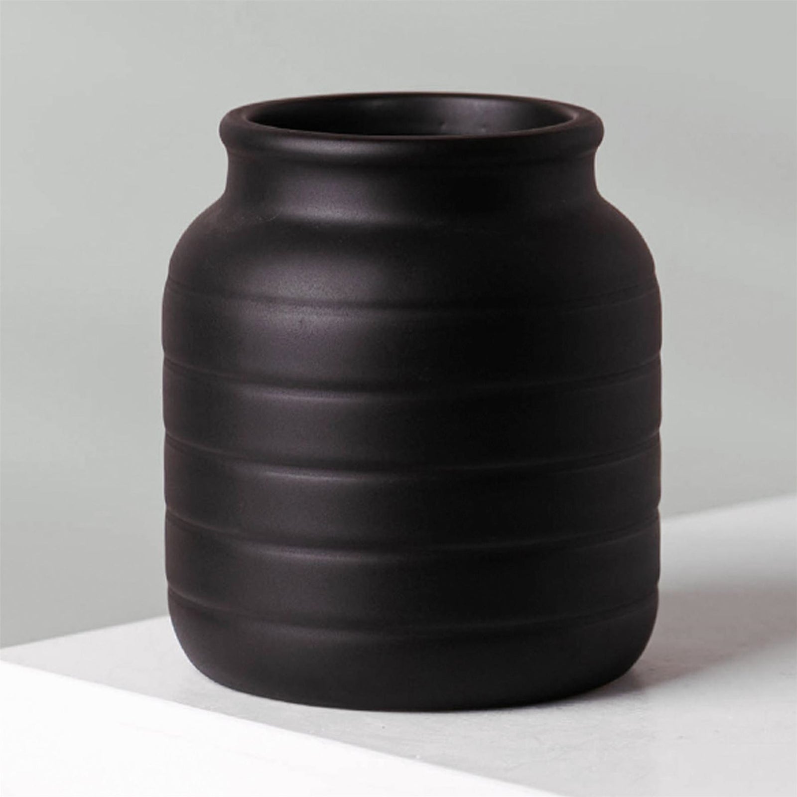 Black Vase Planter 13 X 13 X 14cm Blackblack