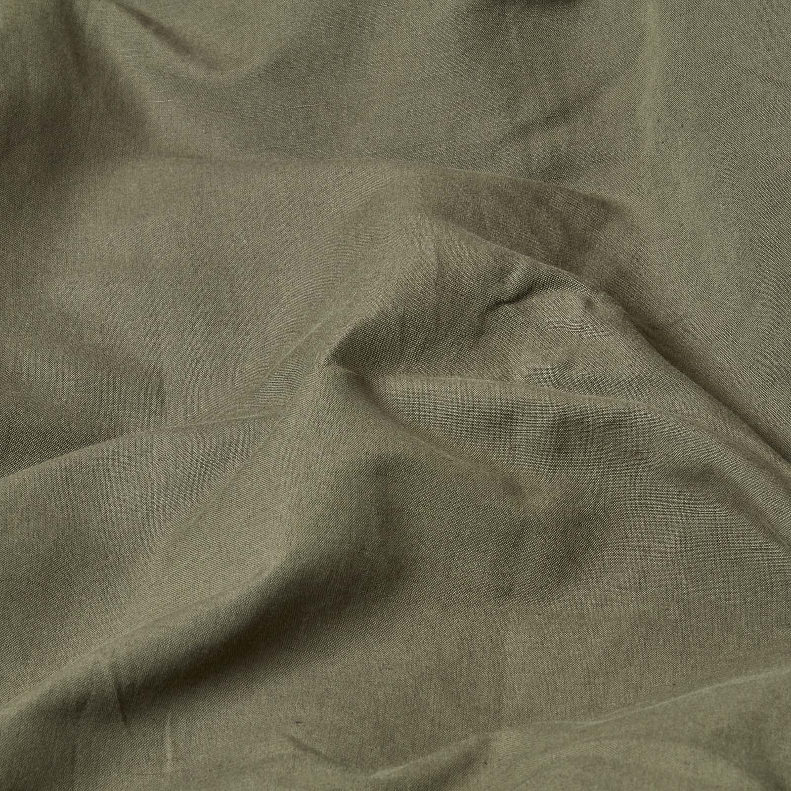 Luxury Linen Fitted Sheet | Super King | Khaki Green