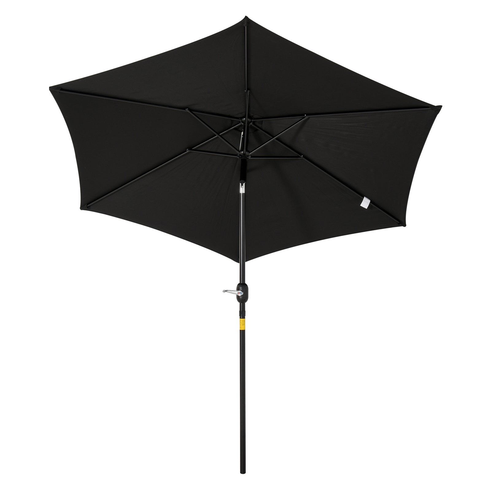 2.6m Patio Umbrella With Tilt Crank | Black