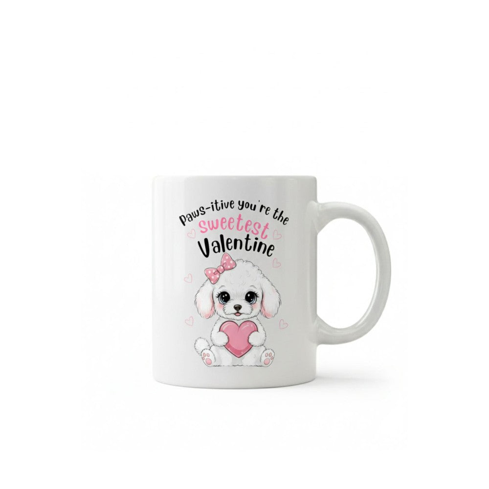 Dyzi Pawsitive You’re The Sweetest Valentine Printed Mug