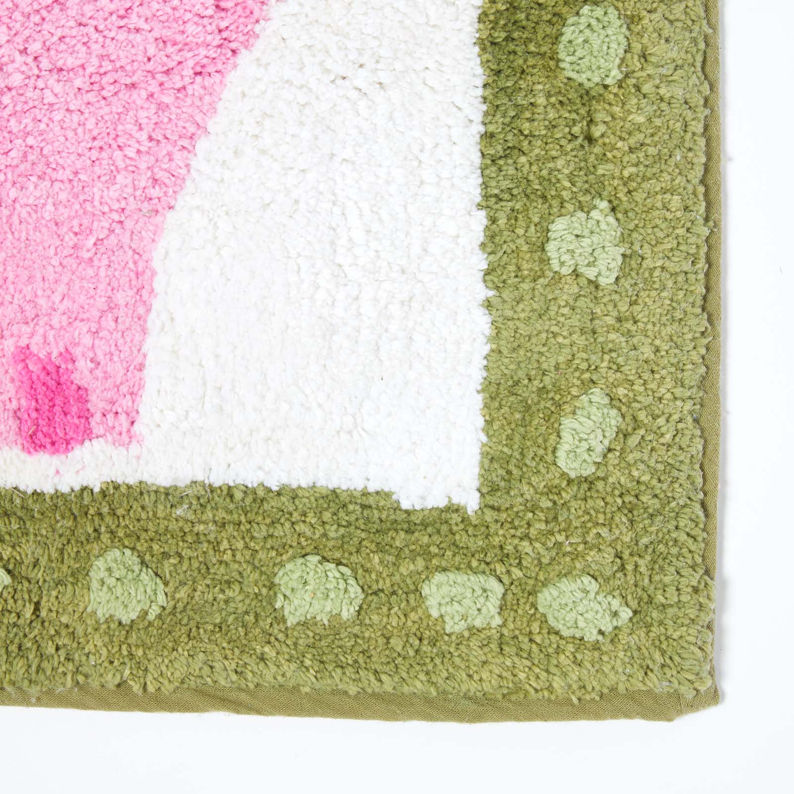 Cotton Tufted Pink Elephant Children Rug