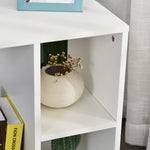 End Table Unique Storage Unit W/ 2 Shelves 4 Wheels Home | Jet Black