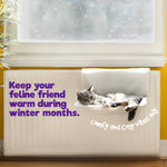 Petlicity Radiator Bed For Cats With Faux Fur Fleece Cover And Foldable Frame