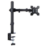 Single & Dual Monitor Arm For 13 To 32 Inch Screens - Dual Monitor Desk Mount With Clamp 90 Tilt And 360 Rotation & 180 Swivel | Single Monitor Arm | Black