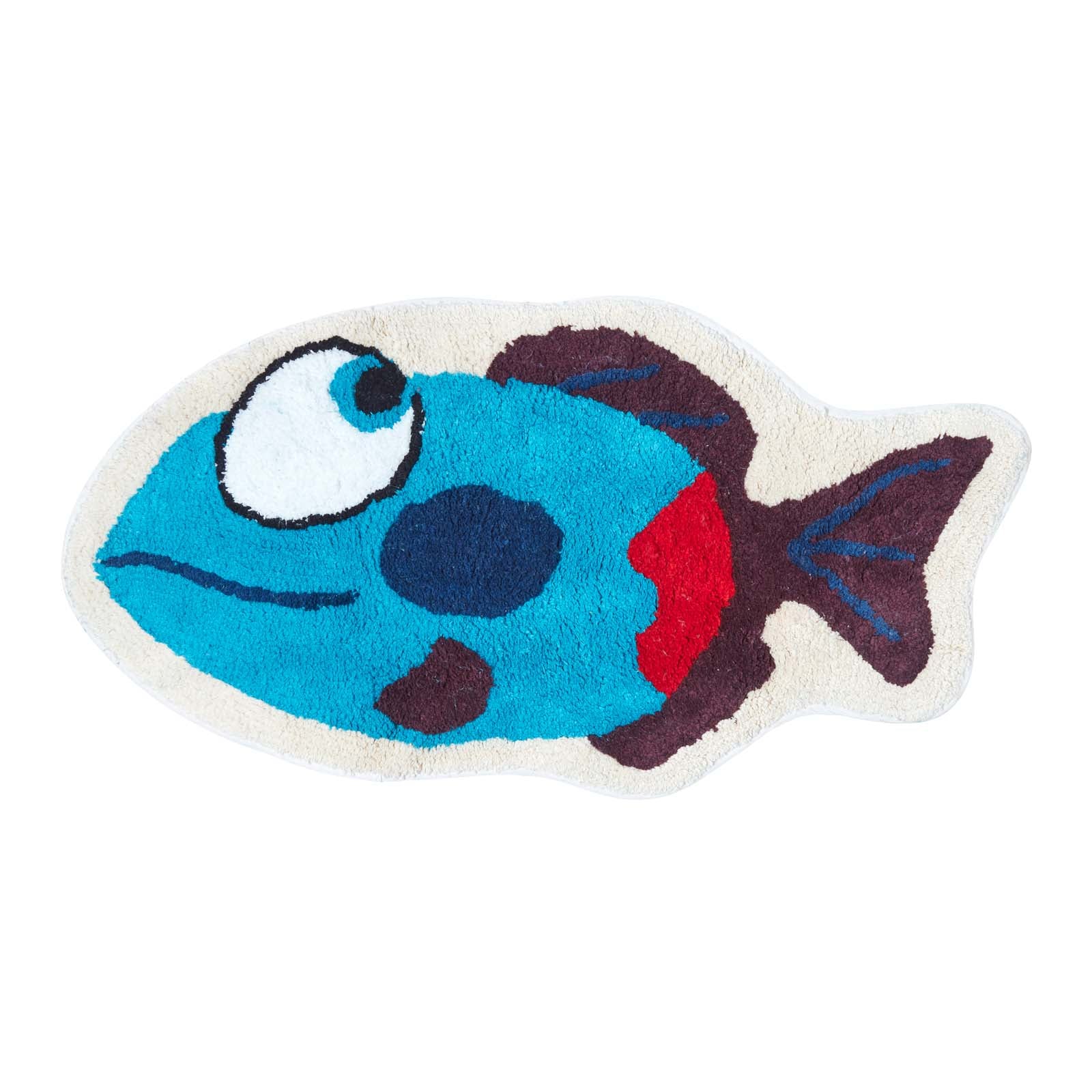 Cotton Tufted Blue Fish Children Rug