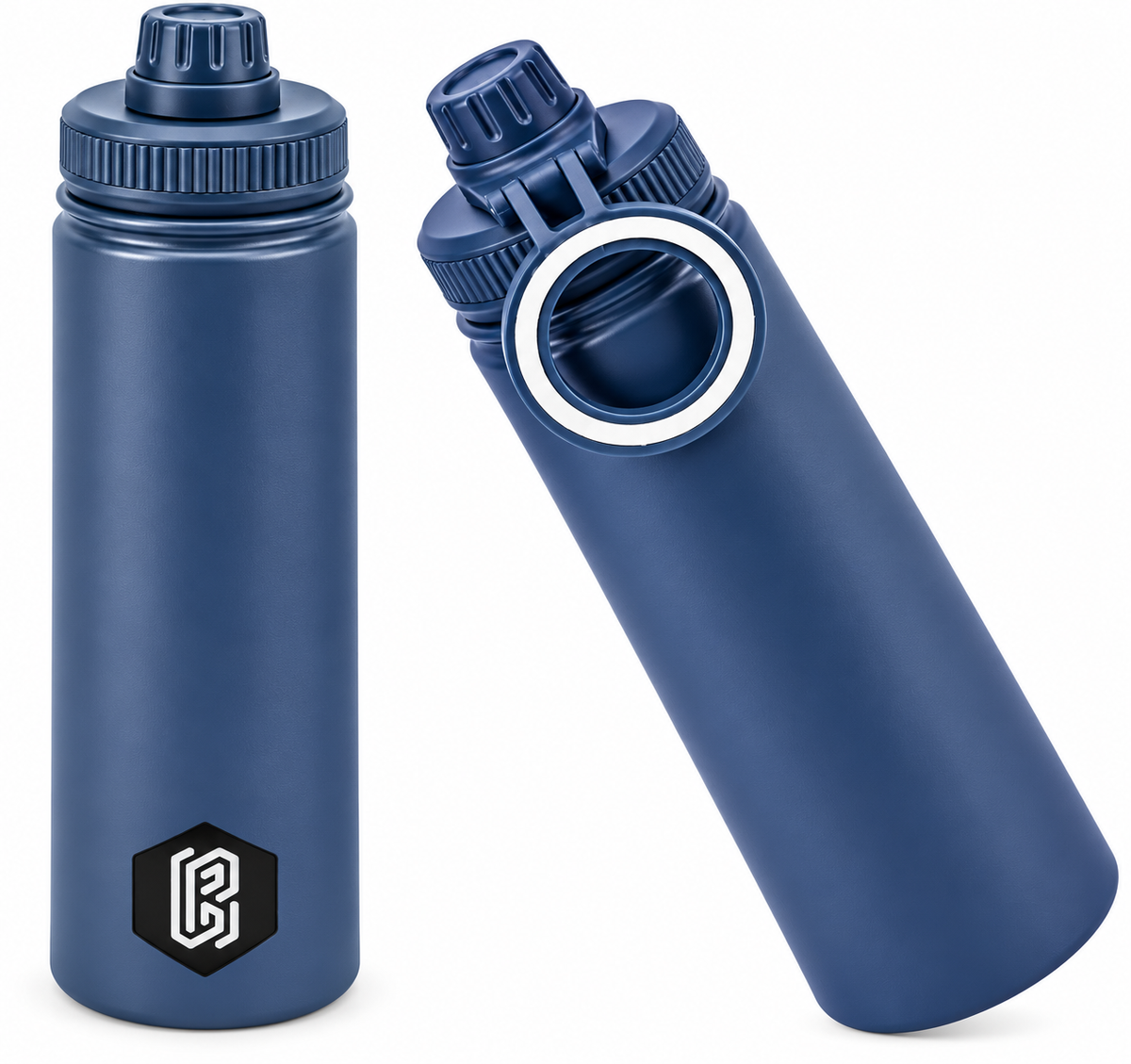 800ml Insulated Stainless Steel Water Bottle Magnetic Phone Holder | Blue