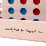 Bigjigs Toys Wooden Four In A Row Game, Classic Two Player Board Game