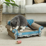 2-in-1 Cardboard Cat Scratching Board With Catnip For Indoor Cats