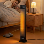 2000w Fast-heating Tower Electric Heater With Ptc Technology, 3 Modes + Eco, Remote Control, 24-hour Timer, And Safety Features | Black