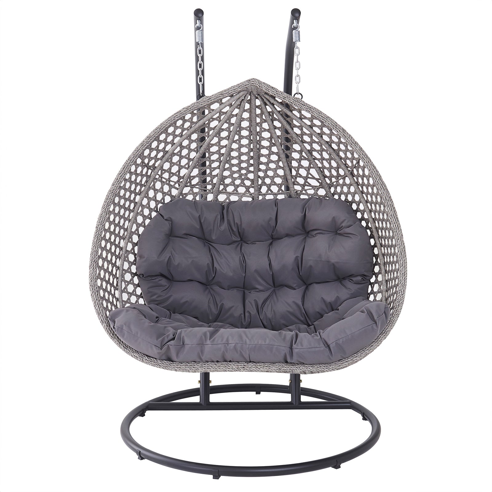 Oakley Double Swing Egg Pod Chair | Dark Grey